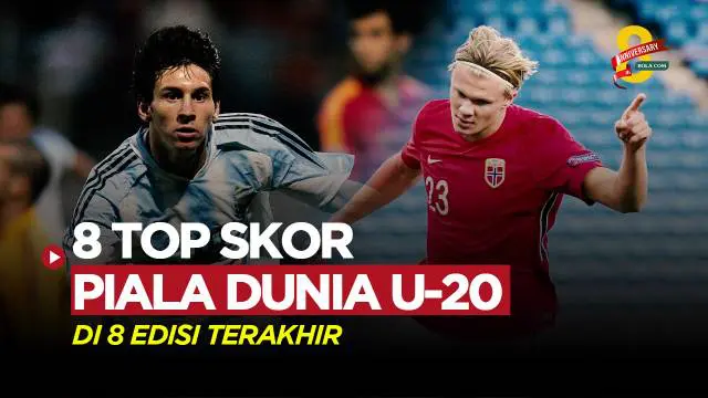 MOTION GRAFIS: Daftar Top Skor Piala Dunia U-20 di 8 Edisi Terakhir, Dari Lionel Messi Hingga Erling Haaland