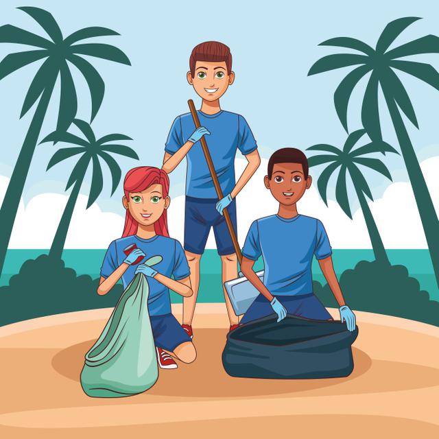 Ilustrasi kerja bakti