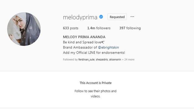 Instagram Melody Prima