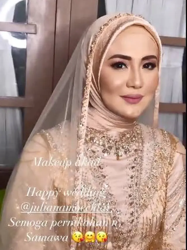 Lepas Status Janda, Ini 6 Momen Akad Nikah Juliana Moechtar dengan Perwira TNI