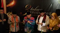 Pasangan calon gubernur dan wakil gubernur Daerah Khusus Jakarta nomor urut 3, Pramono Anung-Rano Karno menghadiri acara tasyakuran milad ke-3 Permata Ummat di Kantor DPP Partai Ummat, Tebet, Jakarta Selatan, Rabu (9/10/2024). Ketua Umum Partai Ummat Amien Rais bersama kader Permata Ummat siap terjun langsung membantu mensosialisasikan visi dan misi Mas Pram dan Bang Doel untuk Jakarta Menyala. (Foto: Tim Dokumentasi Pramono-Si Doel)