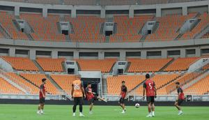 Pertandingan tersebut nantinya akan berlangsung di Jakarta Internasional Stadium, Jakarta Utara pada Selasa (03/03/2026) malam WIB. (Bola.com/M Iqbal Ichsan)