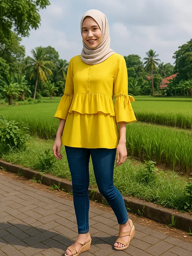 Model Tunik Lengan Lonceng untuk Orang Kurus/via GPT