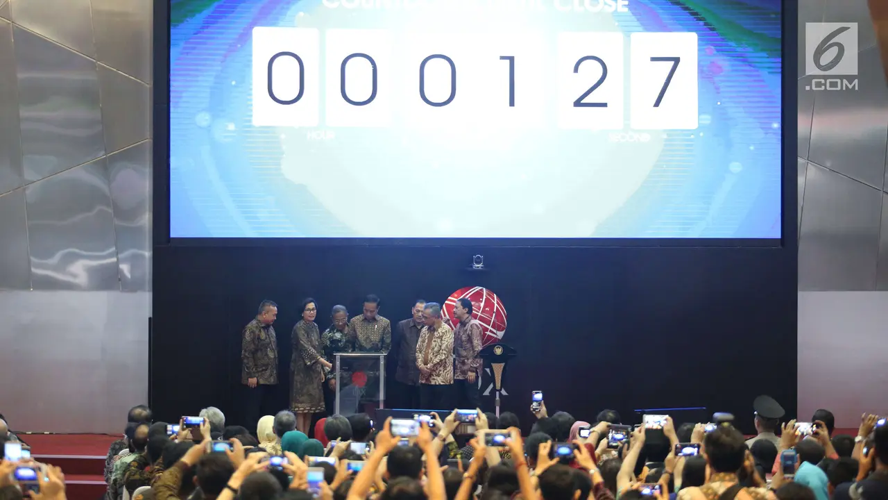 FOTO: Presiden Jokowi Tutup Perdagangan Saham Tahun 2017