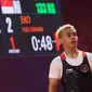 Lifter Indonesia, Eko Yuli Irawan mempersembahkan medali emas ke-54 bagi Kontingen Indonesia di SEA Games 2023 Kamboja dari kelas 61 kg putra. Dalam lomba yang digelar di Taekwondo Hall Olympic Complex, Phnom Penh, Kamboja, Sabtu (13/5/2023) sore WIB, Eko Yuli Irawan total mengangkat barbel seberat 303 kg, hasil dari 133 kg pada angkatan snatch dan 170 kg dari clean and jerk. Medali perak direbut oleh lifter Filipina, John Februar Manguroban Ceniza dengan angkatan total 297 kg dan perunggu menjadi milik lifter Thailand, Teerapat Chonchuen dengan angkatan total 296 kg. Eko Yuli Irawan juga mampu memecahkan rekor SEA Games atas namanya sendiri pada angkatan clean and jerk 170 kg yang sebelumnya dibuat pada SEA Games Filipina dengan 169 kg. (Bola.com/Abdul Aziz)