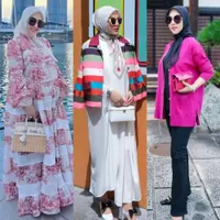 Lihat di sini beberapa potret gaya bumil ceria Syahrini pakai outfit colorful.
