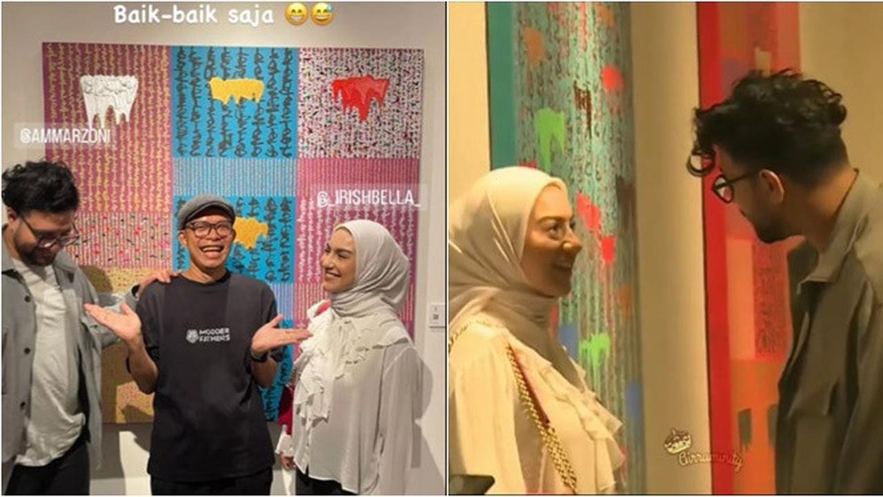 6 Potret Mesra Irish Bella dan Ammar Zoni di Pameran Lukisan, Patahkan Isu Cerai