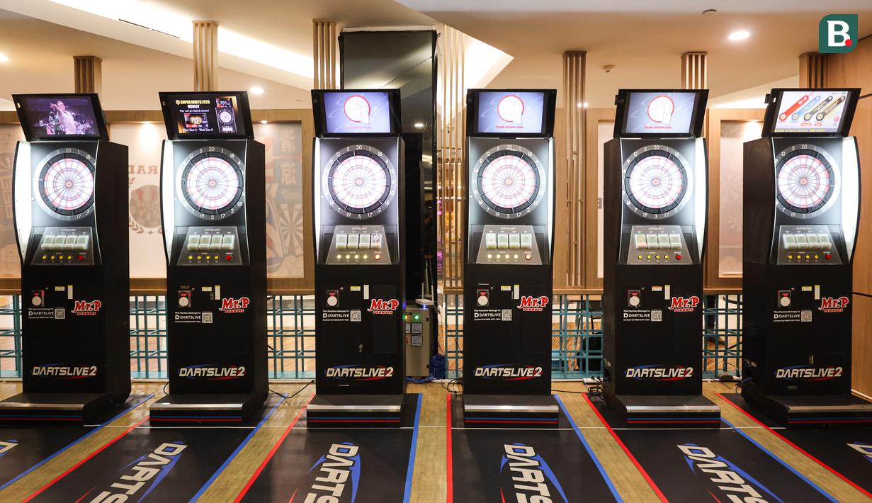 Arena yang ada di Darts Station yang bertempat di lantai F7 FX Sudirman, Senayan, Jakarta (Bola.com/Abdul Aziz)