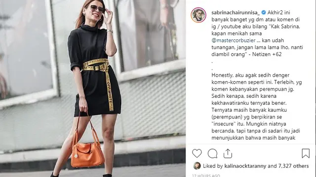 Sabrina Chairunnisa (Foto: Instagram)
