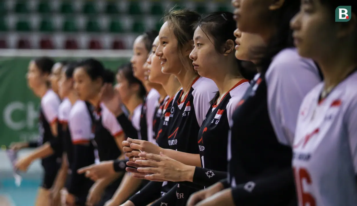 Selama di Indonesia, mereka bertanding dengan tiga tim dari Proliga dan satu tim dari Kabupaten Bogor. (Bola.com/Bagaskara Lazuardi)