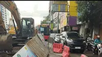 Penampakan Jalan Amblas di Olimo Jakarta Barat. (Dok. Istimewa)