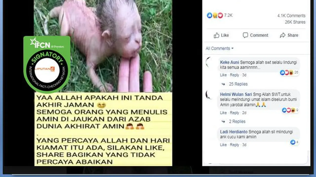 [Cek Fakta] Beredar Foto Bayi Berwajah Aneh Miliki Taring, Fakta atau Hoaks?