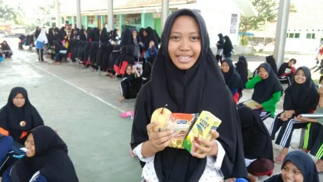 Tingkatkan Gizi Seimbang Anak, Ajinomoto Gelar School Lunch Project di Pondok Pesantren