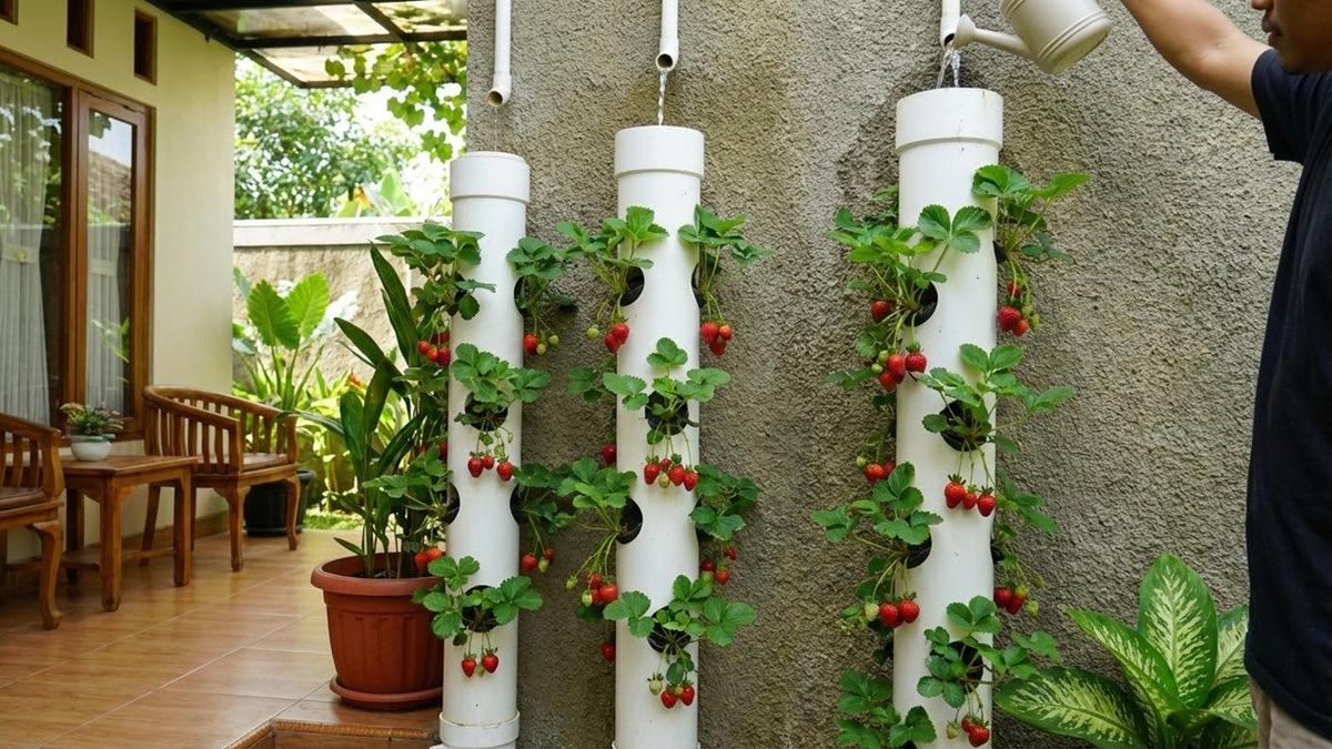 9 Ide Kebun Buah Vertikal di Teras, Konsep Kebun Modern dan Produktif