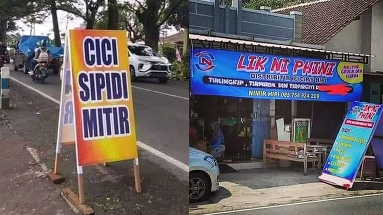 6 Spanduk Jualan Huruf Vokal Diganti I Semua Ini Kocak