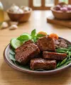 Resep tempe bacem air kelapa dengan bumbu meresap (AI generated)