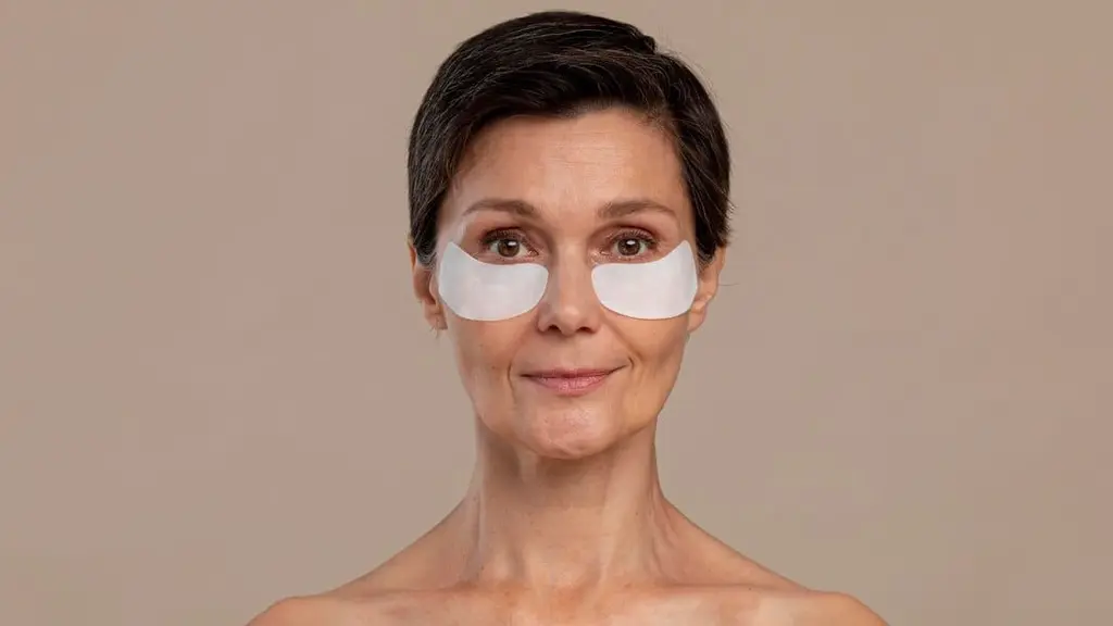 Ilustrasi wanita yang sedang menggunakan wrinkle patch (Foto dok : Freepik/freepik).