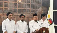 Ketua Komisi Pemilihan Umum (KPU)&nbsp;Republik Indonesia (RI) Mochamad Afifuddin dalam konferensi pers di Kantor KPU RI, Jakarta Pusat, Kamis (22/8/2024). (Liputan6.com/Winda Nelfira)