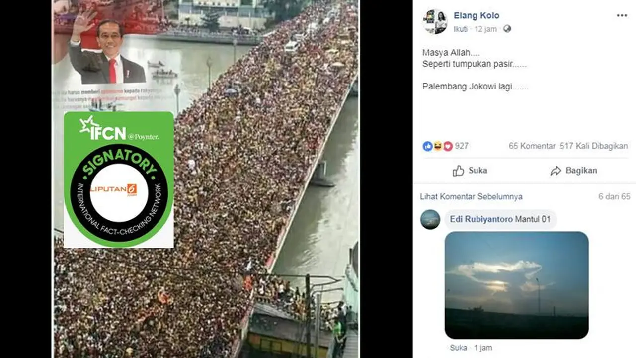 [Cek Fakta] Jembatan Dipenuhi Warga