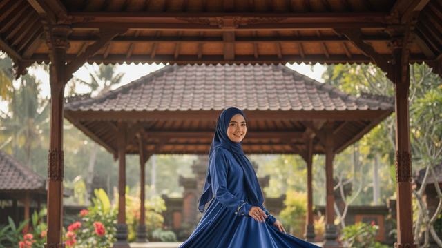 Abaya de satén liso