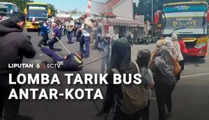 Tak Hanya 'Bapaq-Bapaq', Tapi Emak-Emak Juga Ikutan Lomba Tarik Bus