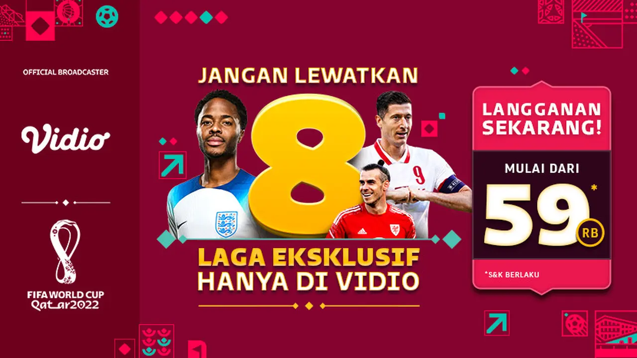 H-2 Piala Dunia 2022 Qatar, Ini Cara Nonton Live Streaming dan Berlangganan 64 Pertandingan Ekslusif Vidio
