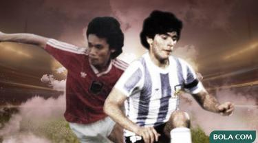 Zulkarnain Lubis dan Diego Maradona