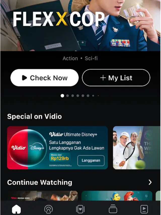Nonton Disney+ di Aplikasi Vidio