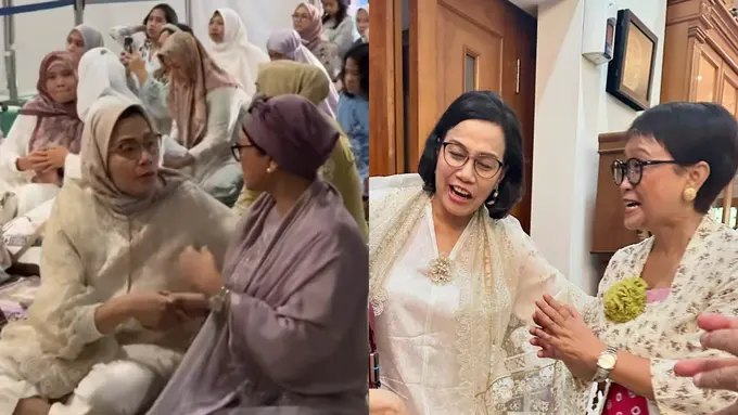 Gaya Duo Bestie Sri Mulyani dan Retno Marsudi Rayakan Lebaran Bersama, dari Sholat Ied hingga Silaturahmi ke Istana Negara dan Kediaman Mega