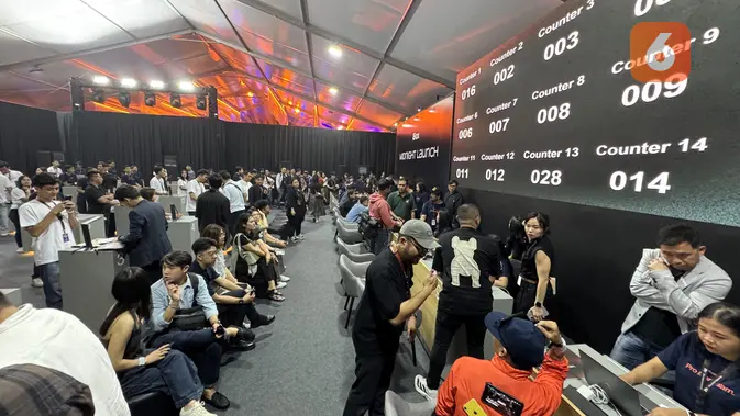 <p>Suasana peluncuran iPhone 17 Series di Indonesia. (Liputan6.com/ Yuslianson)</p>