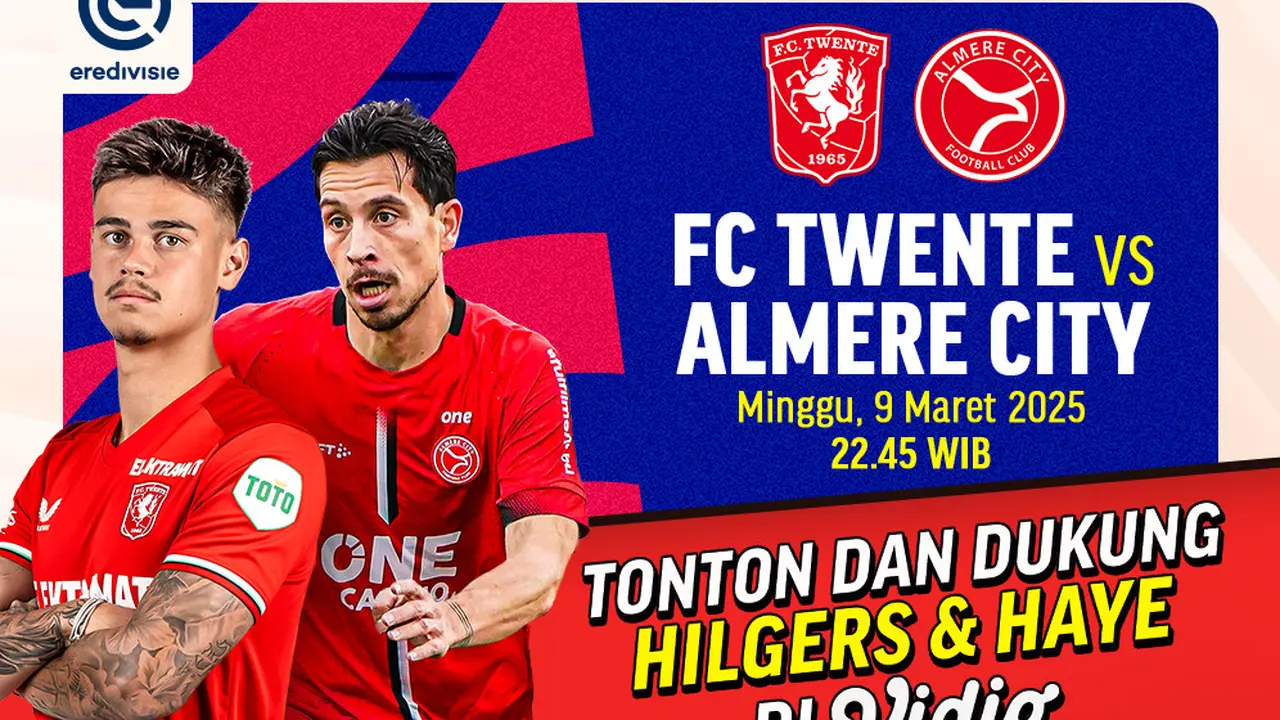 Link Siaran Langsung Eredivisie: FC Twente vs Almere City di Vidio Akhir Pekan Ini