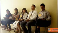 Sejumlah peserta lomba presenter SCTV Goes to Campus (SGTC) di kampus Universitas Diponegoro, Semarang. 