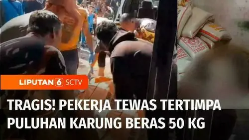 VIDEO: Tragis! Seorang Pekerja Toko Beras di Bogor Tewas Tertimpa Puluhan Karung Beras 50 Kg