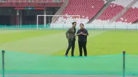 Kondisi Terkini Rumput SUGBK Bikin Erick Thohir Kagum: Yang Terbaik yang Saya Rasakan