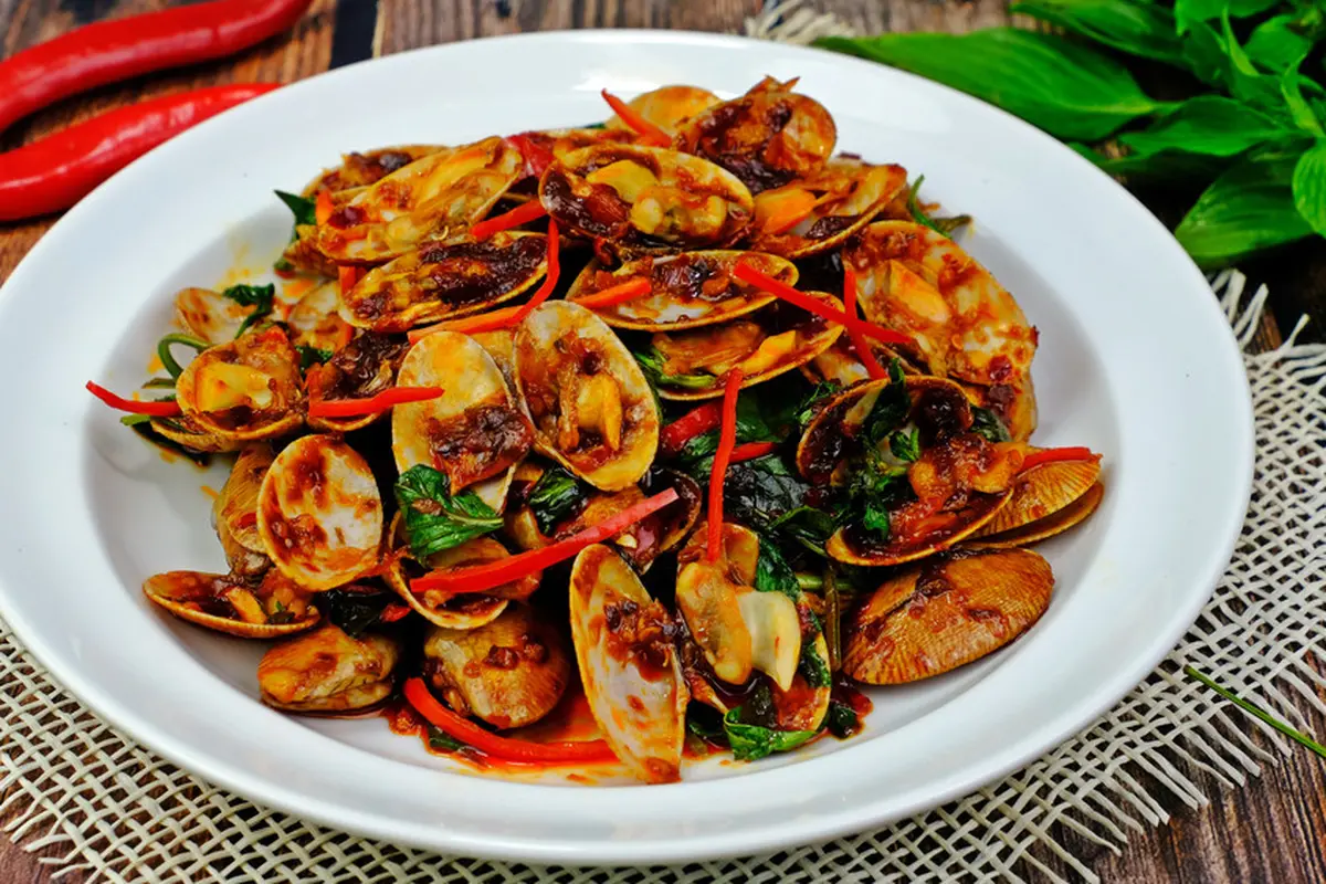 tumis oseng kerang pedas manis