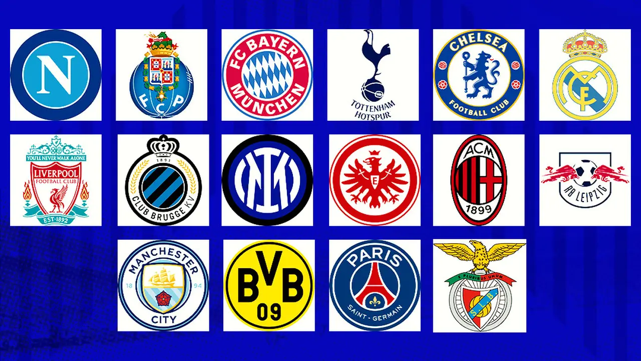 Cover Alternatif Logo 16 Tim Lolos Liga Champions 2022/2023