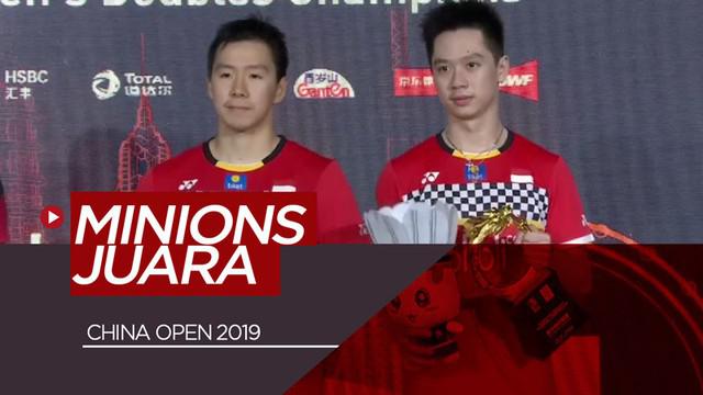 Berita video momen Marcus Gideon / Kevin Sanjaya menjuarai China Open 2019 setelah pada partai final mengalahkan ganda putra Indonesia lainnya, Mohammad Ahsan / Hendra Setiawan atau yang dikenal dengan julukan The Daddies, Minggu (22/9/2019).