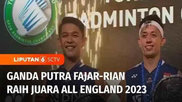 Pebulutangkis ganda putra Indonesia, Fajar Alfian dan Muhammad Rian Ardianto akhirnya meraih gelar All England perdana mereka, setelah mengalahkan pasangan Muhammad Ahsan dan Hendra Setiawan dua gim langsung dalam final All Indonesian final.