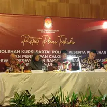 Rapat Pleno perolehan kursi partai politik terpilih dalam Pileg 2024 DPRD Kota Sukabumi (Liputan6.com/Istimewa).