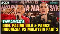BYON Combat Showbiz 6 kembali hadir Sabtu, 22 November 2025, mengusung tema panas Indonesia vs Malaysia II! Ada 12 duel brutal mulai dari boxing, kickstriking, hingga perebutan sabuk ICB International Belt dan WBA Asia.