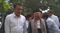 Ma'ruf Amin mendatangi posko pemenangan Jokowi-Ma'ruf di Jalan Cemara Menteng.