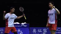 Ganda putra Indonesia, Hendra Setiawan/Mohammad Ahsan. (AFP/Johannes Eisele)