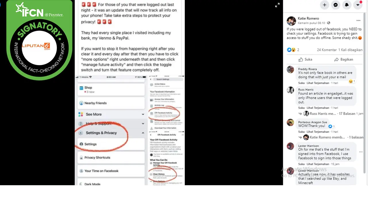Klaim Facebook pasang fitur pelacak