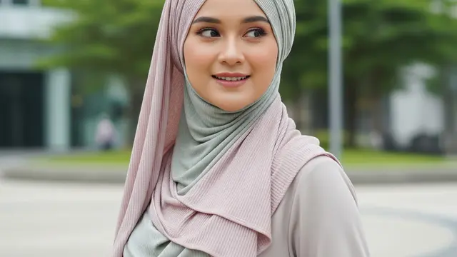 Model Hijab Terbaru untuk lebaran (AI)