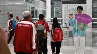 Kontingen Indonesia telah tiba di Bandara Internasional Xiaoshan Hangzhou, China pada Senin (16/10), pukul 17.57 waktu setempat menjelang pergelaran Asian Para Games 2022. (Dok. NPC Indonesia)