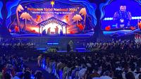 Presiden Prabowo Subianto menyampaikan sambutan di Perayaan Natal Nasional 2024 di Indonesia Arena Jakarta, Sabtu (28/12/2024). (Merdeka.com/Alma Fikhasari)