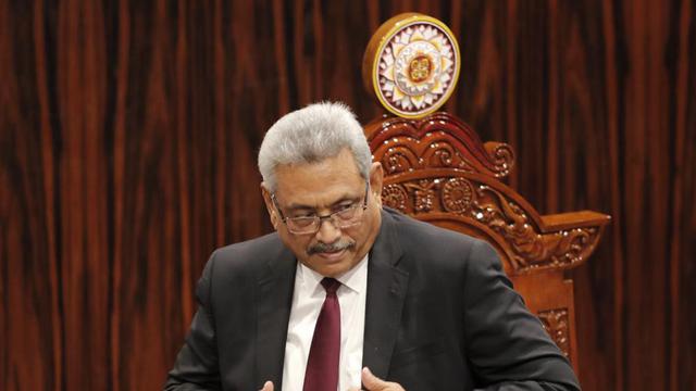 Presiden Sri Lanka Gotabaya Rajapaksa. (AP Photo/Eranga Jayawardena, File)