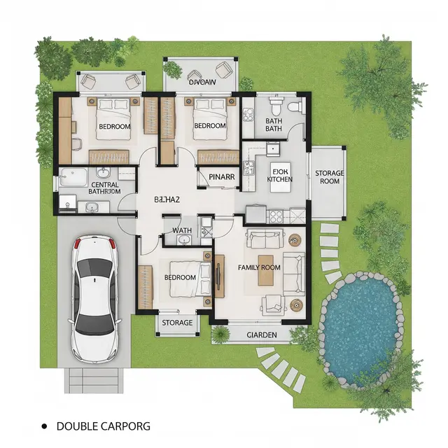 8 Inspirasi Arsitektur Rumah Sederhana 3 Kamar Tidur Terbaik