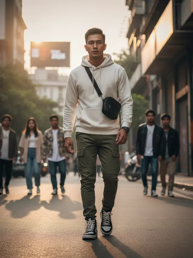 Atasan yang cocok dipadukan dengan celana cargo (Foto: Gemini AI)