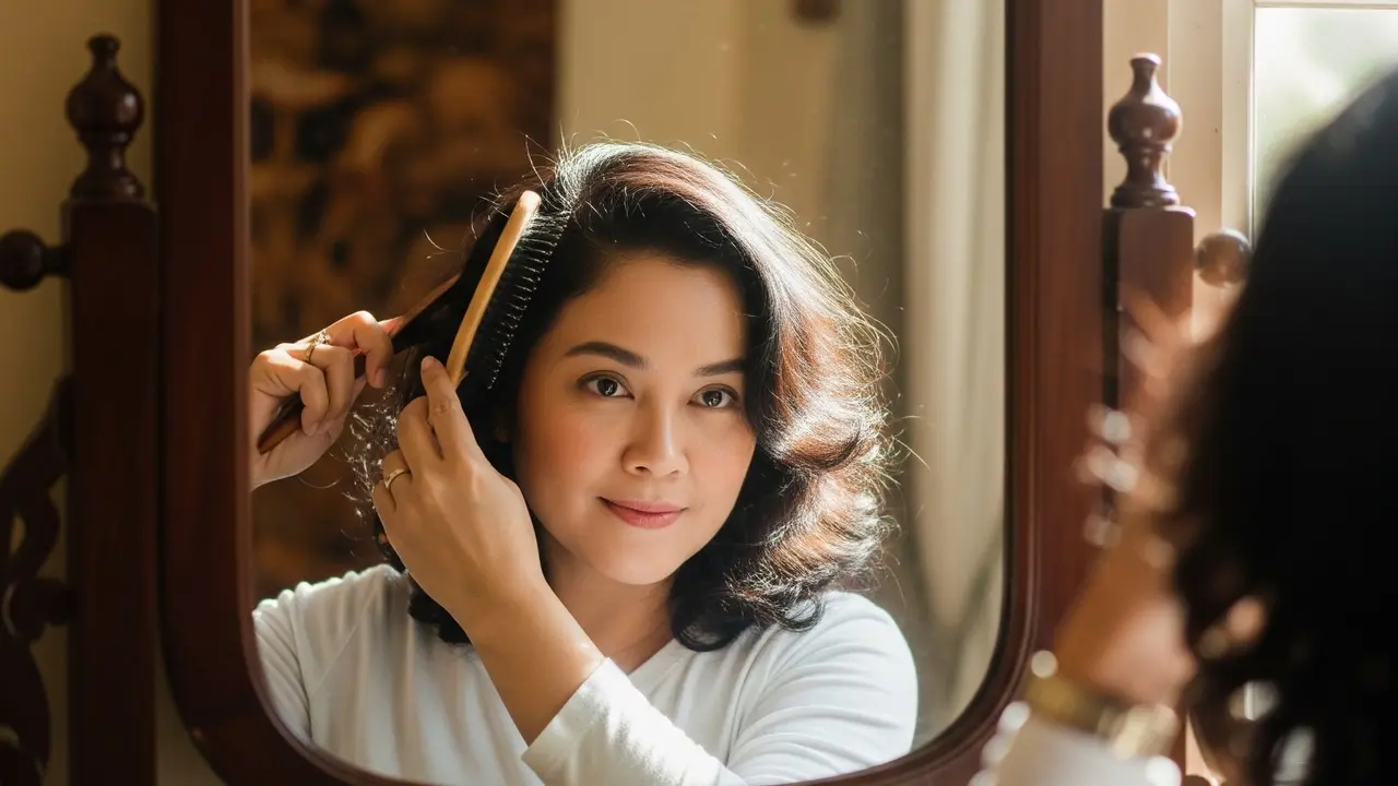 Potongan Rambut Wanita Wajah Bulat Umur 40 Tahun